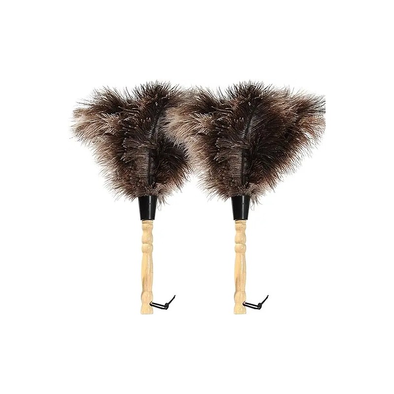 Ostrich Feather Duster Fluffy Natural Genuine Ostrich Feathers Eco-Friendly Reusable