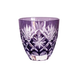 Tajima Glass Edo Purple Kiriko Gui Star Kiriko Purple