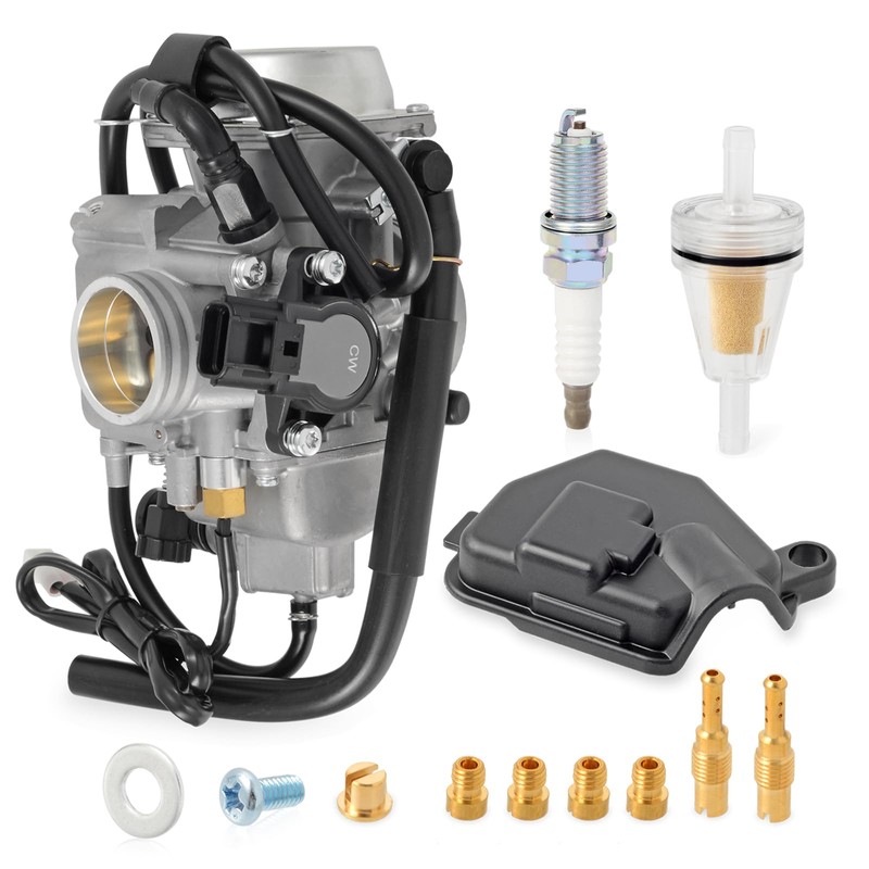 Carburetor & Spark Plug For Honda Foreman Rubicon 500 TRX500FA