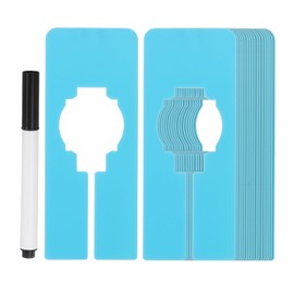 PATIKIL Clothes Dividers for Hanging Clothes, 24 Pack Rectangle Clothing Rack Dividers Blank Labels Sorting Separator with Marker Pen for Closet, Blue