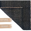 Black 2X6 Jute Rug Braided Construction - Farmhouse Woven Carpet