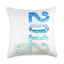 12. Geburtstag Mädchen 12. Geburtstag Deko Junge 12th Birthday Boy Girl 12 Years 2012 Funny Gift Throw Pillow, 18x18, Multicolor