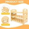 3-Tier Wooden Egg Holder Countertop, Farmhouse Stackable Wood Egg Organizer