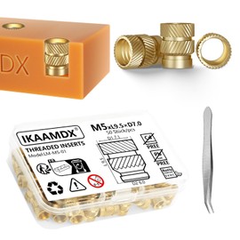 Threaded Insert, M5 (50 Pieces) Press-in Nuts for 3D Printing Accessories, Brass Threaded Sockets, Can be Used by Heat in 3D Printing Plastic Parts