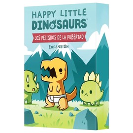 TeeTurtle TEEHLD03ES Happy Little Dinosaurs - The Dangers of Puberty Card Games, Expansion in Spanish