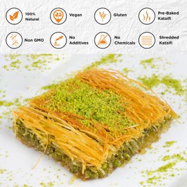 Istanbul Premium Kataifi for Dubai Chocolate Bar & Pistachios Cream, Kataifi Shredded Fillo Dough, Pastry, Kadayif, Knafeh, Kunafa, 0.55 lb (250g)