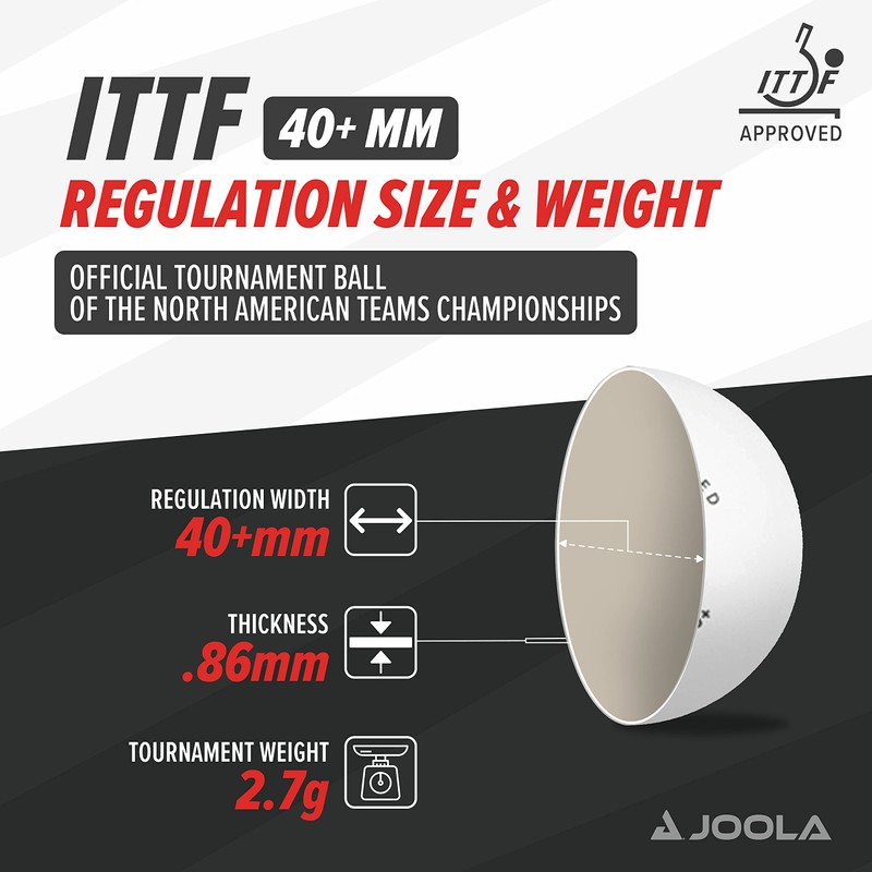 JOOLA 40031 Unisex - Adult Prime 40+ Table Tennis Balls,