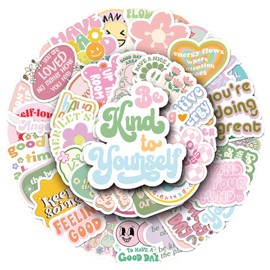 Pack of 100 Pink Aesthetic Stickers, Vintage Stickers for Water Bottle, Laptop, Scrapbooking, Diary, Waterproof Vinyl Stickers for Adults and Teenagers