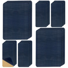 18 Pcs Pool Safety Cover Patch Kit Swimming Pool Cover Patch Repair Kit Self Adhesive Mesh Pool Cover Patch Pool Cover Saver Patch for Inground Safety Pool Cover, 12 x 8 Inch, 4 x 8 Inch (Blue)