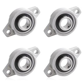 Ball Bearing Block, Pack of 4 Housing Bearings, Vertical Pillow Block Bearings, Zinc Alloy Flange Bearing, Ball Bearing, Bearing Block, Shaft Housing Bearing for Axle Shaft Machine, 3D Printer, Inner