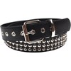 foolsGold 3 Row Conical Studded Belt in Black - 2XL