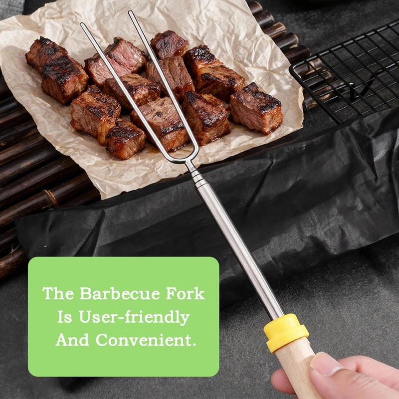5 Pack Marshmallow Toasting Forks, Stainless Steel Telescoping BBQ Forks