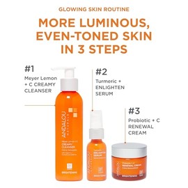 Andalou Naturals Meyer Creamy Lemon Cleanser, 6 oz, Helps Clean, Purify, Brighten  Even Skin Tone, With Vitamin C                                     
