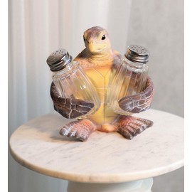 Ebros Sea Turtle Salt and Pepper Shakers 14cm Turtle Animal Reptiles Ocean Kitchen Decor