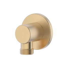 Duttao Wall Supply Elbow for Hand Held shower,with Connector Body and Washer, Wall-mount Hose Connector,without Shower Head and Hose (Brushed Gold) DA-0045-BG