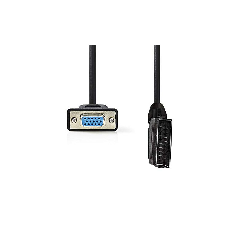 NEDIS SCART Cable, SCART Male to VGA Female, Black, 2.0