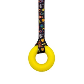 Sensory Oojamabobs - Ring Pendant chew Necklace - Autism - Yellow with Lanyard (6 Designs Available!) (54cm, Space)