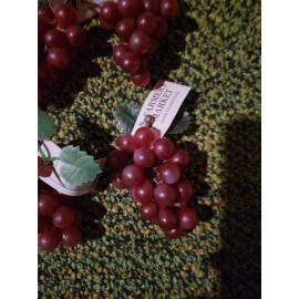 Farmers Market Mini Grapes Lot of 4 Plastic Grapes Wedding Favor Small Wine Decor 3" Purple New