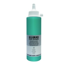 LUKAS CRYL Studio Artists Paint High Pigment Concentration Paint - 250 ml Bottle - Turquoise