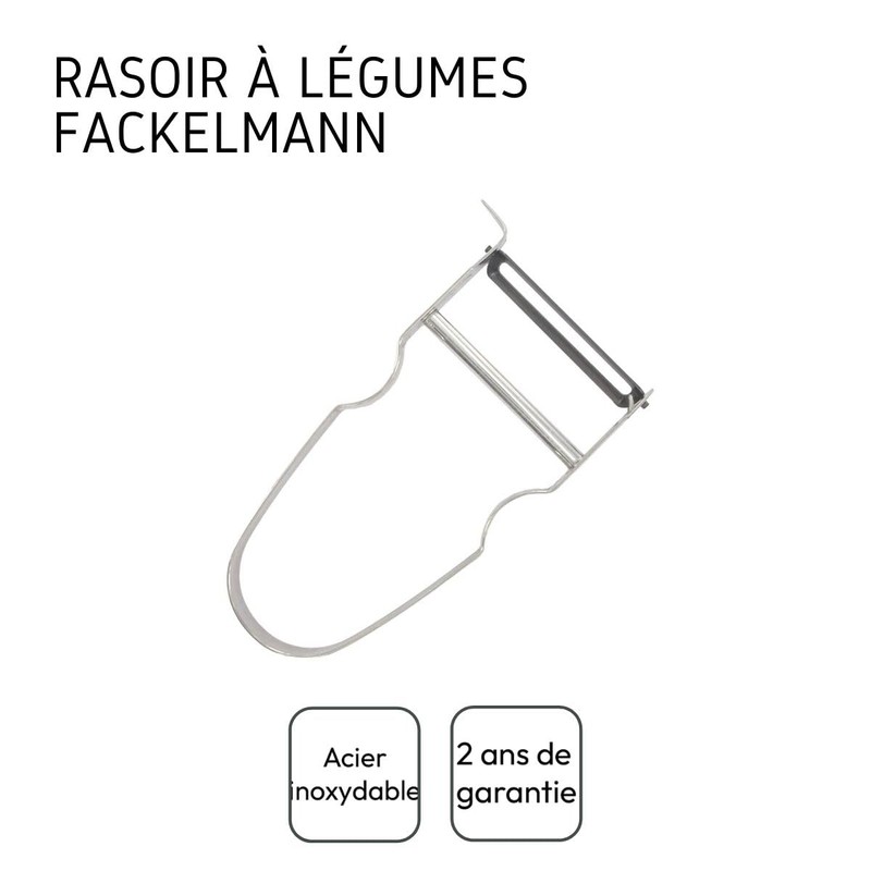 Fackelmann 36122 Castor Vegetable Shaver, Peeler, Vegetable Peeler, Stainless Steel,