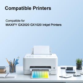 SAIBOYA XXL GI-25 Ink Bottle BCMY (70ML) GI 25 GI25 Pigment Refill Ink Bottle Replacement for MAXIFY GX2020 GX1020 Inkjet Printers (Black Magenta Cyan Yellow)