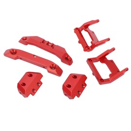 VGEBY RC Front Rear Bumpers, Aluminum Alloy RC Front Rear Bumpers Plates Replacement Car & Truck Bumpers for 1/18 Vehicle Bodies & Scale Accessories (Red), VGEBYrfgokne4qm-12