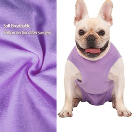 Caslfuca Dog Surgery Recovery Suit - After Spay, Abdominal Wounds Post Surgical Recovery, Anti Licking Breathable Dog Onesies for Small, Medium & Large Pet, Alternative Bandages Cone E-Collar