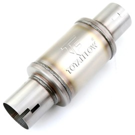 TOTALFLOW 20017N Straight Through Universal Exhaust Muffler - 409 Stainless Steel - 2.75 Inch Inner Diameter Inlet/Outlet