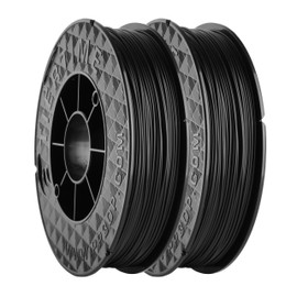 Tiertime UP Fila Premium PLA 3D Printer Filament, Low Odor, Consistent 1.75mm Diameter,1KG (500g×2 Spool), Black