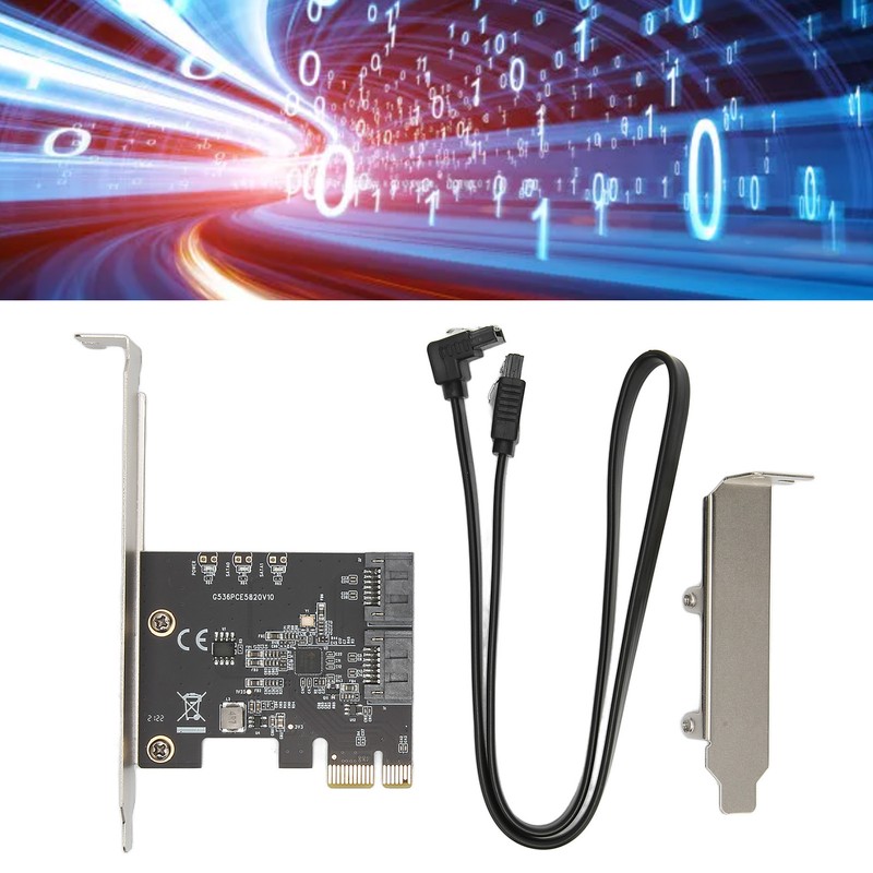 PCIE to SATA Expansion Card 6Gbps Stable Performance PCIE to