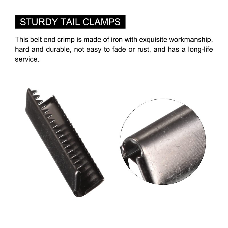 sourcing map 24 Pieces Belt Buckle End Tips, 30mm/1.18" Band
