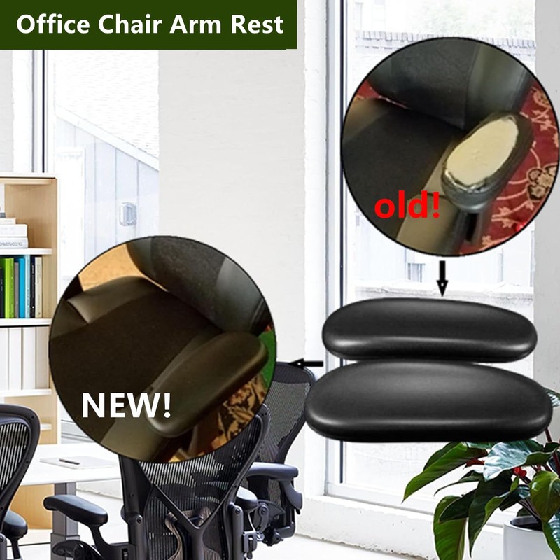 1 Pair Office Chair Armrest Replacement Pads, Universal Office Chair