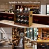3-Tier Countertop Wine Rack, Coffee Syrup Rack Organizer With Drawer