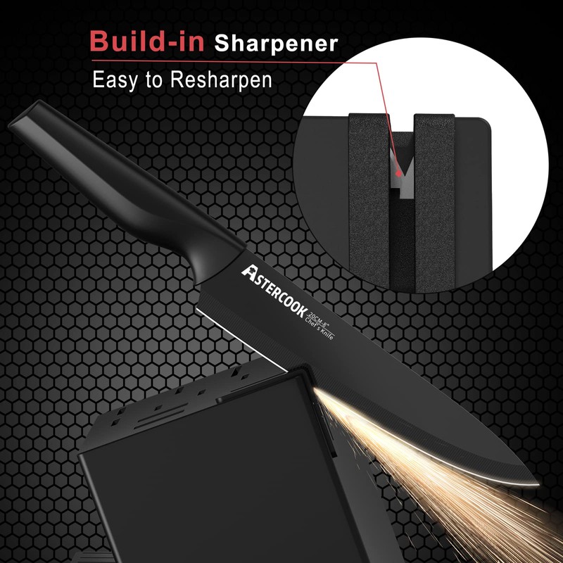 Knife Set, Astercook 21 Pieces Knife Sets for Kitchen with