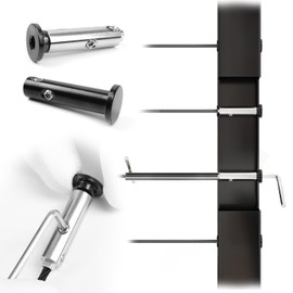 [Patent] Muzata 10 Pairs 1/8" Black Swageless Invisible Cable Railing Kit Hardware Swageless Fittings Tensioner and Terminal Hidden for 2"x2" Metal Post T316 Stainless Steel Cable Railing System CB05