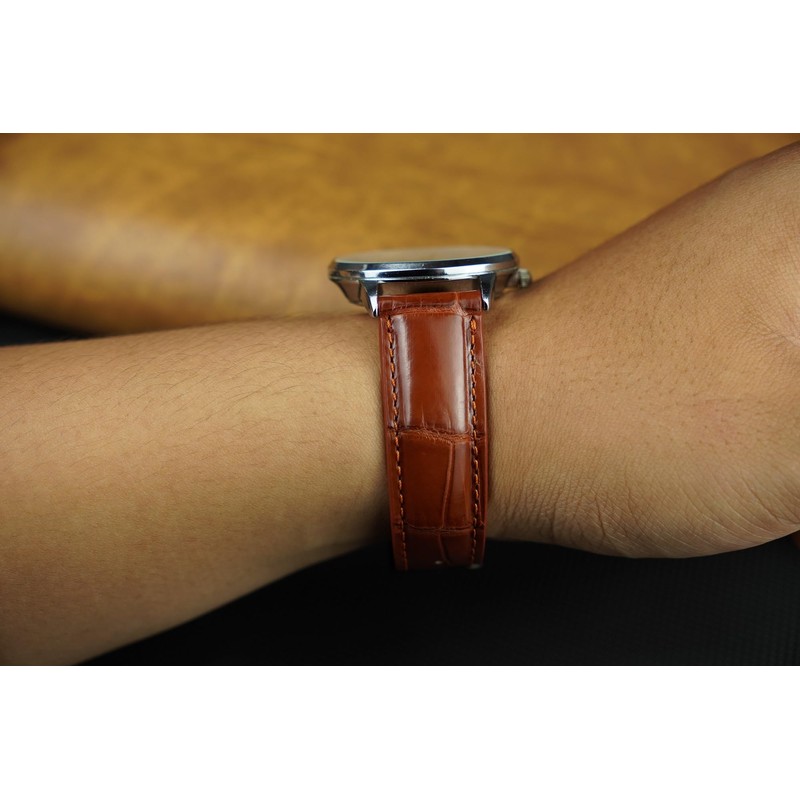[vinacreations] Crocodile Watch Strap, Quick Release Spring Bars, Men's Replacement