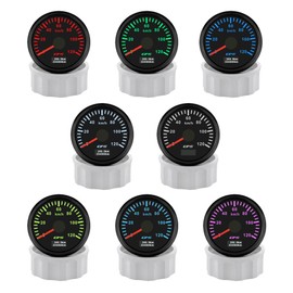 ELING 52mm GPS Speedometer 0-120km/h Speed Display with 7 Colors Backlight 12V 24V for Truck Yachts (Black+Black, 0-120KM/H)