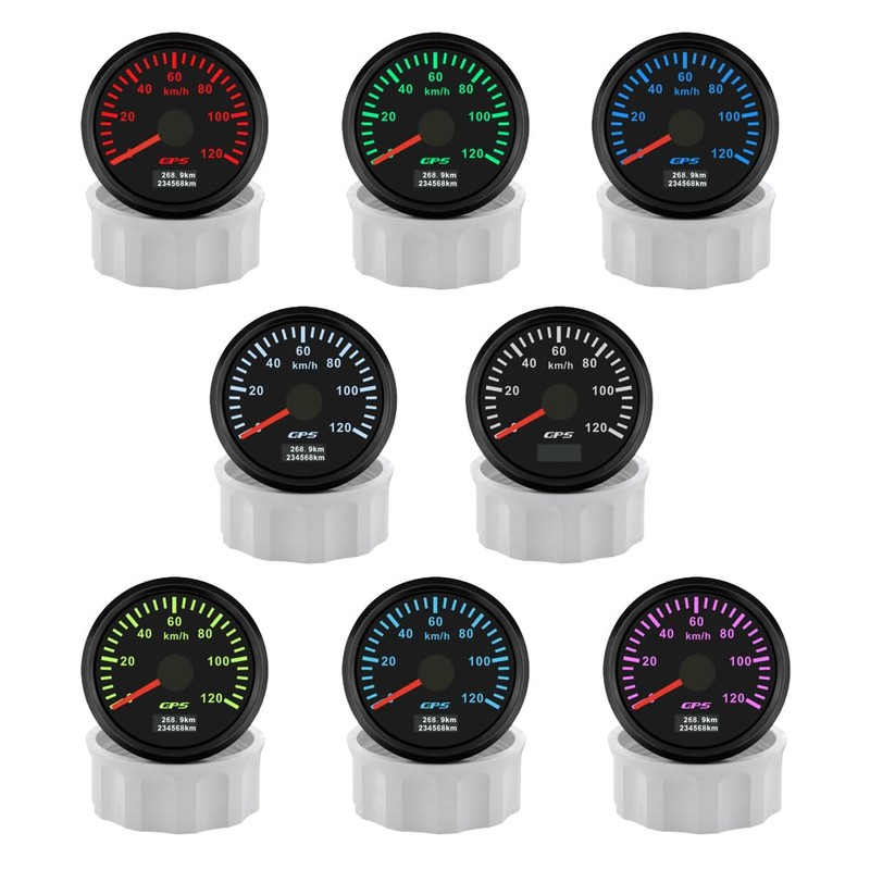 ELING 52mm GPS Speedometer 0-120km/h Speed Display with 7 Colors