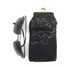 Women's Metal Mesh Eyeglass Case with Crystal Stones Kiss Lock
