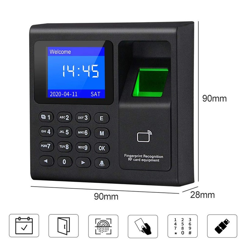 LIBO Intelligent Biometric Fingerprint Time Attendance Machine Time Clock Recorder