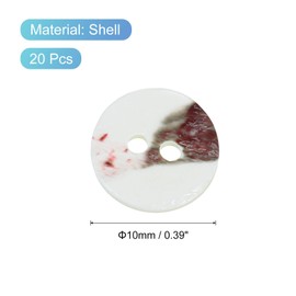 uxcell 20 Pcs Natural Shell Buttons, 2 Hole Mother of Pearl Buttons 10mm Sewing Buttons Sewing Craft Buttons for Shirt Sewing DIY Crafts Decoration, White