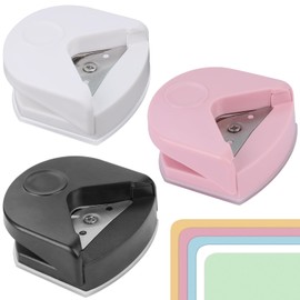 Ezydka Corner Rounder, Pack of 3, Portable Corner Punch, 4 mm, Mini Corner Punch, Corner Rounder for Laminating Pouches, Paper Photo Cards, Scrapbooking, Craft, DIY, 3 Colours