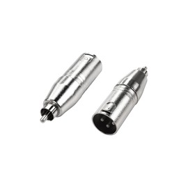 PNGKNYOCN RCA to XLR Adapter， 3 Pin XLR Male to RCA Male Microphones Audio Connector for Speakers, Amplifiers, Microphones etc（2-Pack）