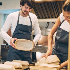 [Upgraded] Banneton Bread Proofing Basket 2 pack 9" Round With Liner, Natural Rattan Bread Basket Perfect for Professional & Home Sourdough Bread Baking, Artisan Sourdough Bread. (Set 2 pack 9" Round)