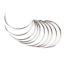10Pcs Silver Veterinary Suture Needles for Fur Sew Tool, Sewing Machine Needles, Machine Needles
