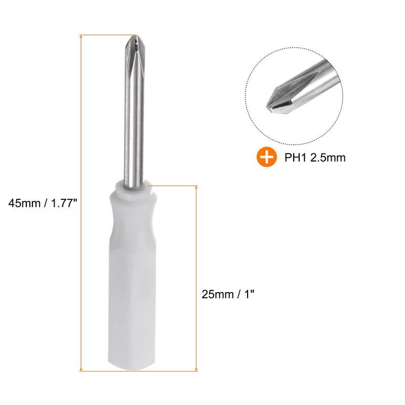 HARFINGTON 4Pcs PH1 Mini Phillips Screwdriver 2.5mm Magnetic Cross Head