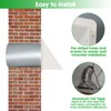 8 Inch Hooded Wall Vent with Screen and Damper,Outdoor Wall