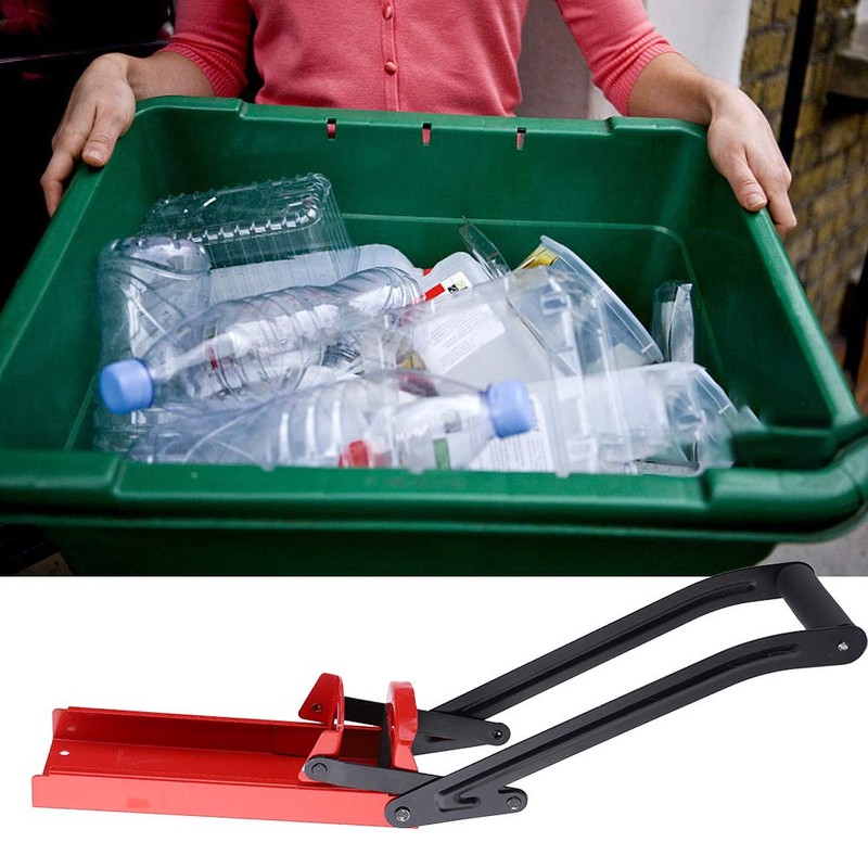 Bottle shredder, quick and safe to use with plastic bottle
