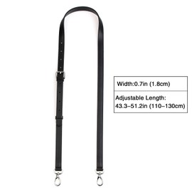 jiesinlov Leather Purse Straps Adjustable Shoulder Crossbody Strap for Handbags Replacement (BLACK-YA1)
