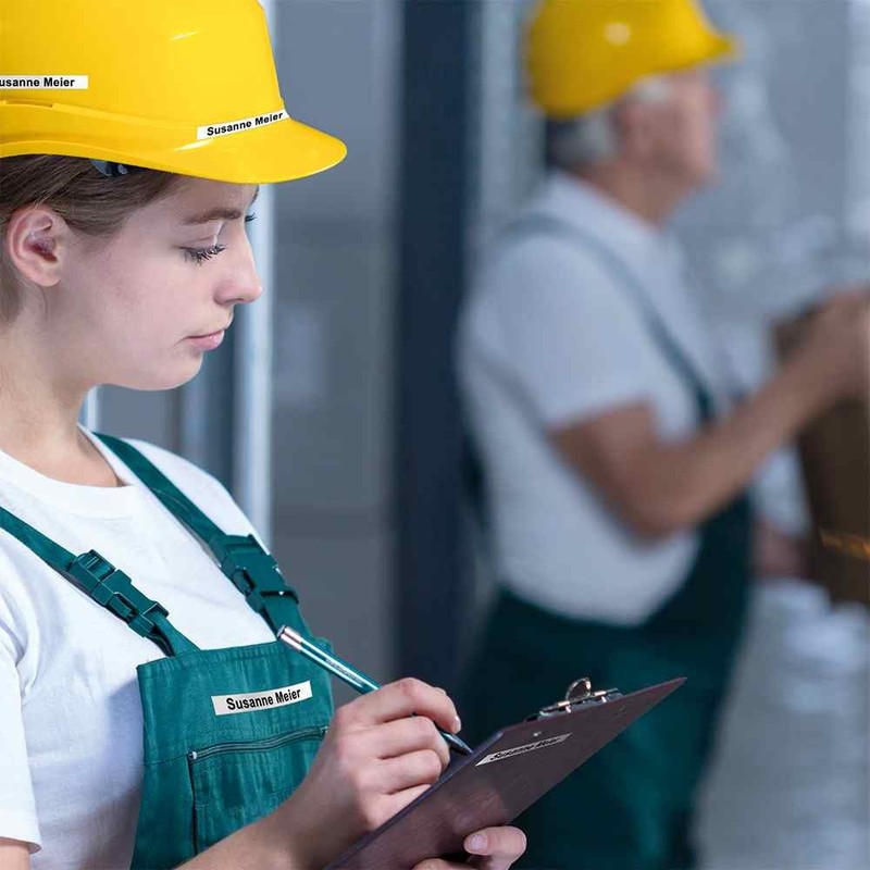 Casio Printer tape paper XR-18TWE Bandfarbe: white Schriftfarbe:black 18 mm